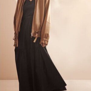 Lafayette 148 New York Safford Black Tiered Midi Skirt